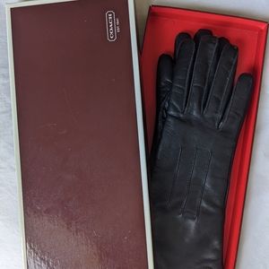 COPY - NWOT Coach black leather gloves